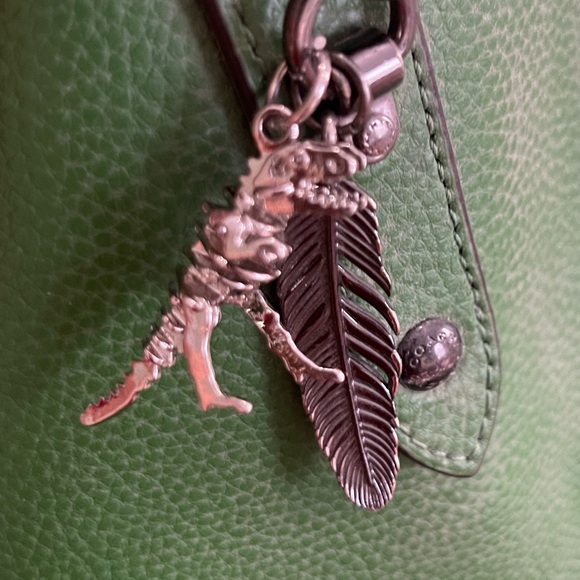 Coach Vibrant Green Leather Tote - Picture 5 of 5